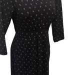 L.L.Bean Empire Empire Waist Knit Printed Dress XS Navy Easy Wear Minimalist Photo 1