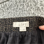 Loft  Pull On Gathered‎ Ruffle Skirt Black Tan Women's Medium Photo 3