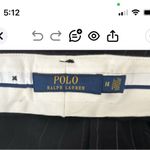 Ralph Lauren Polo by Pinstripe Wool Cuffed Pants with Suspender Buttons Size 14 Photo 2