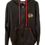 Chicago Blackhawks Black Full Zip Hoodie Sweatshirt NHL M Size M Photo 0