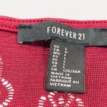 Forever 21 Cranberry Long Sleeve Cut Out Lace Top Photo 4