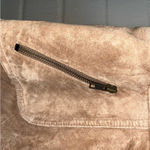 Tan Genuine Suede Leather Knee Length Skirt Front Pleat 14 Photo 5