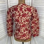 Vintage BASSET Floral Brocade Hip Jacket Button Front Gold Red 38 Petite Small Size undefined Photo 4