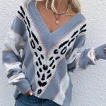 Lavishly Paris NWT, Leopard Designer Drop Shoulder Sweater. Photo 6
