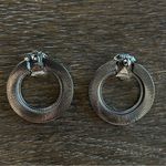 Statement Earrings gunmetal silver tone with oversized rhinestone Photo 1