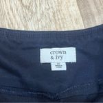 Crown & Ivy  navy blue pull on shorts ruffle pocket sz 10 Photo 3