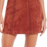 Gianni Bini NEW Camel Suede Mini Skirt Photo 0