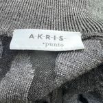 Akris Punto  Sweater Womens 2 Wool Jacquard Mock Neck Gray Black Spotted Pullover Photo 6