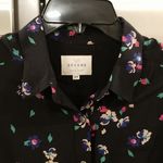 Sézane 💕SEZANE💕 100% Silk Button Down Shirt Dress ~ Black Floral Print XS Photo 8