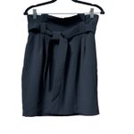 EXPRESS  tulip style mini skirt w belt black Sz 8 Photo 1