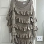 One Teaspoon Elegant Ruffle Tiered Sweater Dress - Beige Photo 1