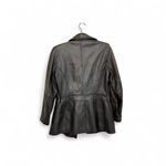 Guess  black leather vintage pea coat M Photo 1