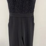 Bebe  Jumpsuit Black Lace Sleeveless Top Size 0 EUC Photo 2