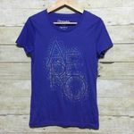 Aeropostale purple blue AERO bling graphic tee size large NEW! Photo 1
