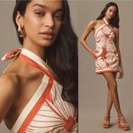 Hutch  Baker Halter Mini Dress Coral Floral Size 8 NWT Photo 12