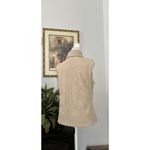 Frost Large Beige Full Zip Thick High Neck Fleece Vest Sleeveless Pocket Zip Photo 6