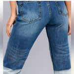 Evidnt  Malibu Blue Dip Dyed Two Tone Cropped Jeans Photo 2