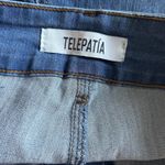 Telepatia Juniors Size 13 Bell Bottom Hippie Boho Jeans Stretch Soft Blue Photo 4
