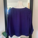 LILLA P Purple Blue 3/4 Length Sleeve Shirt Size M Photo 1