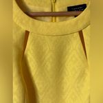 Calvin Klein TAHARI Women's Textured Yellow Sleeveless Midi Dress w/Faux Belt Lined - Size 8 Photo 4
