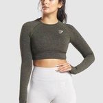 Gymshark Vital Seamless Long Sleeve Crop Top Green Photo 0