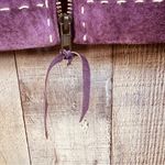 Vintage Pursuits, Ltd. size Small Genuine Leather and Sweater Combo Jacket Purple Photo 8