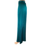 Odette Women's Blue Silk Satin High Waisted Wide Leg Trousers Pants Size S Photo 1