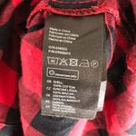 H&M Womens Flannel Shirt Cotton Button Down Buffalo Plaid Red 14 Photo 3