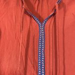 Ro & De Rust Orange Embroidered Hi-Low Peasant Top - Size Small - Long Sleeves Photo 3