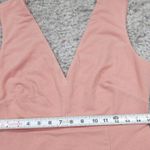 Birdy Grey READ  Shamin V-Neck Crepe Bridesmaid Dress Pink Rose Quartz Large Slit Photo 4