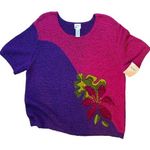 Vintage Deadstock 80s/90s Koret Short Sleeve Knit Floral Sweater Size 3X Photo 0