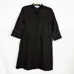 Tuckernuck  Black Stretch Crepe Royal Shirt Dress Photo 2