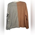 Lilla‎ P Brown and Gray color block Cardigan Sweater large new Photo 1
