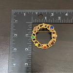 Vintage Unsigned Goldette Victorian Revival Cabochon Wreath Brooch Gold Photo 7