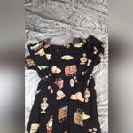 Vintage 90's Black With Flower & Accessories Maxi Dress Medium Photo 9