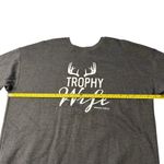 Tultex Trophy Wife Crewneck Sweatshirt Gray Deer Hunter Funny Holiday Loungewear Size L Photo 5