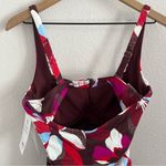 Athleta NWT Square Neck Bra Cup Tankini Swim Top Floral Modest 34D/DD Photo 10