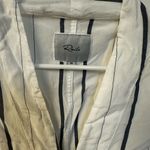 Rails Thea Button Down Self Tie Batwing Short Sleeve Stripe Shirt White Blue XS Photo 2