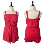 Gap Women's Romper Pink Adjustable Straps Linen Blend Salmon Pink New Size 14 Photo 11