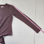 Madewell  Striped Bodysuit Top Crewneck Long Sleeve Red Navy White Medium Photo 7