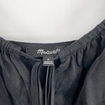 Madewell  Square Neck Midi Dress Size 8 in True Black NWT Cupro Photo 6