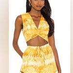 NWT House of Harlow x REVOLVE Alyssa Short in Golden Tie Dye Gold Photo 6