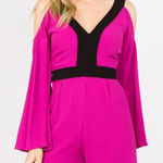 Strut & Bolt Women's Priscilla Color Block Cold Shoulder Jumpsuit Romper Size S Photo 0