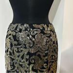 Forever 21 Contemporary Black w/Gold Sequins Skirt in Size Large Photo 4
