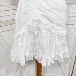 Selfie Leslie Leona Embroidered Chiffon Frill Trim Mini Dress White Small Photo 7