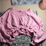 Urban Outfitters  Light Pink V-Neck Sweatshirt Photo 1