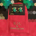 Kenneth Lane Vintage Green Enamel Frog Stud Earrings Photo 7