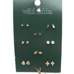 Universal Threads Wild Fable Stud Earrings Set Mix & Match Hoops Rhinestones Faux Pearl Gold Tone Photo 0