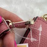 Michael Kors Jet Set Small Pebbled Leather Wristlet Card Coin Case Rose Gold Photo 11