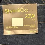 Style & Co . Women’s Bermuda Denim Shorts | Plus Size 22| Raw Edge | Casual Wear Photo 2
